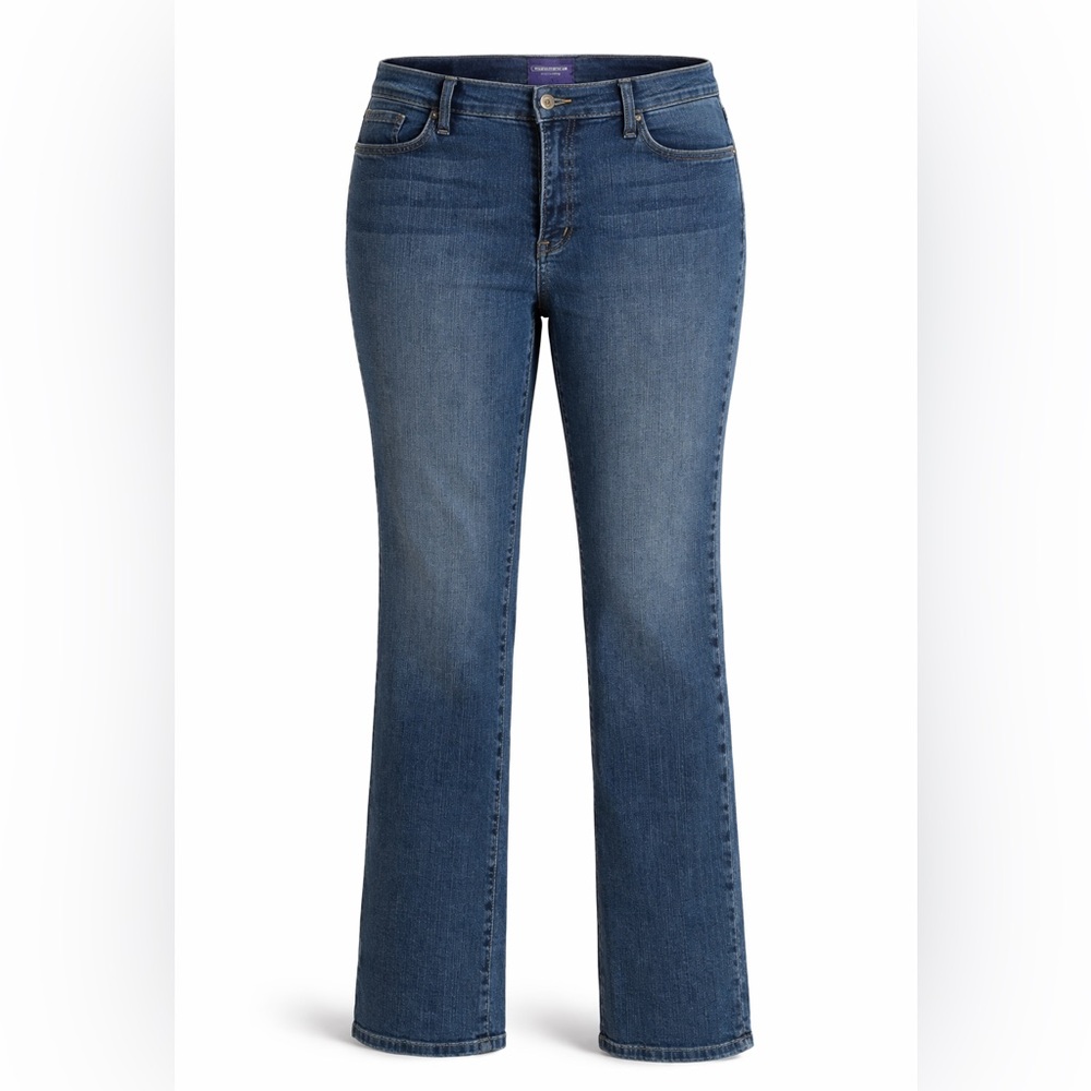 NYDJ Not Your Daughter’s Jeans Straight Leg Blue Denim‎ Petite 16P Made USA